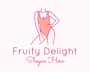 Woman Swimsuit Model logo design