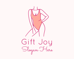 Woman Swimsuit Model logo design