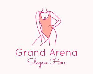 Woman Swimsuit Model logo design