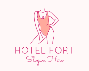 Woman Swimsuit Model logo design