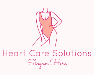 Woman Swimsuit Model logo design