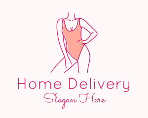 Woman Swimsuit Model logo design