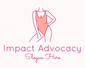 Woman Swimsuit Model logo design