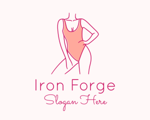 Woman Swimsuit Model logo design