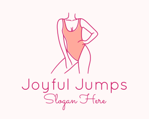 Woman Swimsuit Model logo design