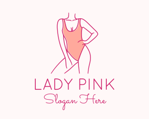 Woman Swimsuit Model logo design