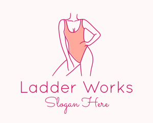 Woman Swimsuit Model logo design