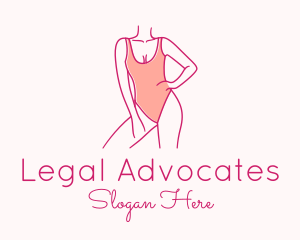 Woman Swimsuit Model logo design