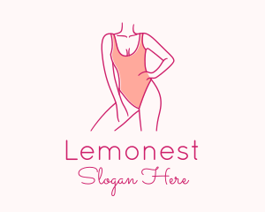 Modelling - Woman Swimsuit Model logo design