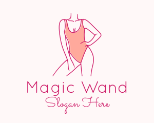 Woman Swimsuit Model logo design