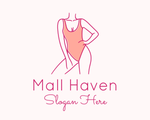 Woman Swimsuit Model logo design