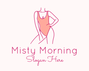 Woman Swimsuit Model logo design