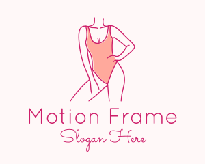 Woman Swimsuit Model logo design