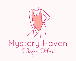 Woman Swimsuit Model logo design