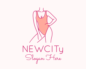 Woman Swimsuit Model logo design