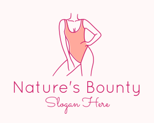 Woman Swimsuit Model logo design