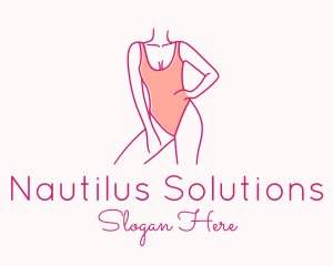 Woman Swimsuit Model logo design