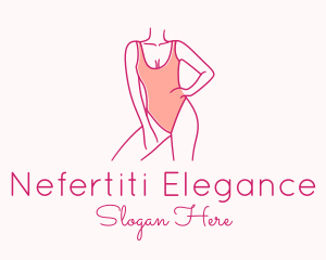 Woman Swimsuit Model logo design