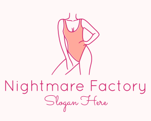 Woman Swimsuit Model logo design