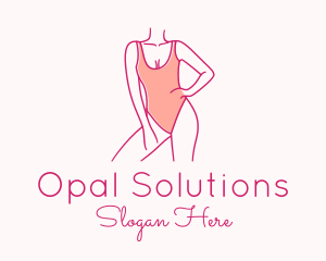 Woman Swimsuit Model logo design