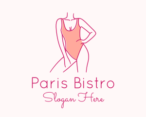 Woman Swimsuit Model logo design