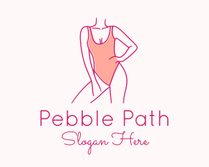 Woman Swimsuit Model logo design