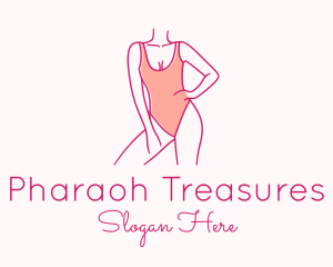 Woman Swimsuit Model logo design