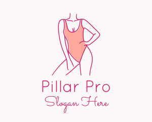 Woman Swimsuit Model logo design