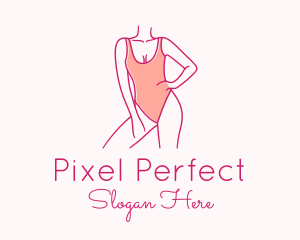 Woman Swimsuit Model logo design