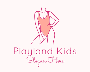 Woman Swimsuit Model logo design