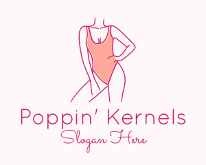 Woman Swimsuit Model logo design