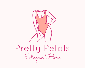 Woman Swimsuit Model logo design