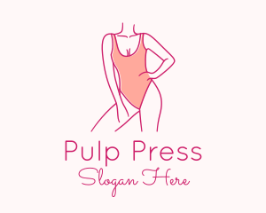 Woman Swimsuit Model logo design