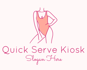 Woman Swimsuit Model logo design