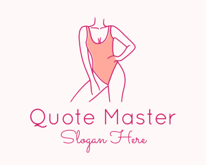 Woman Swimsuit Model logo design