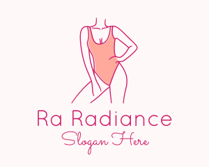 Woman Swimsuit Model logo design