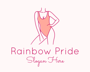 Woman Swimsuit Model logo design