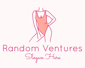 Woman Swimsuit Model logo design