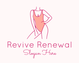 Woman Swimsuit Model logo design