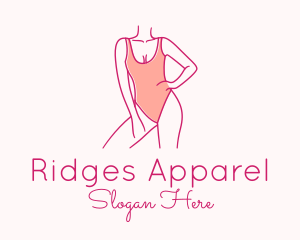 Woman Swimsuit Model logo design