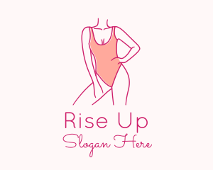 Woman Swimsuit Model logo design