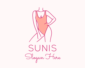 Woman Swimsuit Model logo design