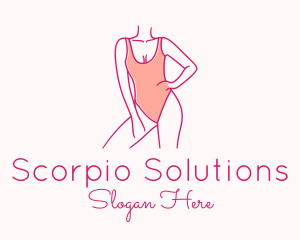 Woman Swimsuit Model logo design