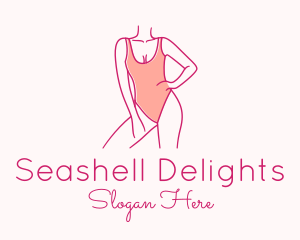 Woman Swimsuit Model logo design