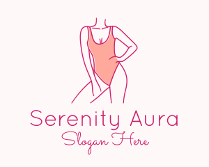 Woman Swimsuit Model logo design