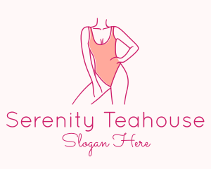 Woman Swimsuit Model logo design