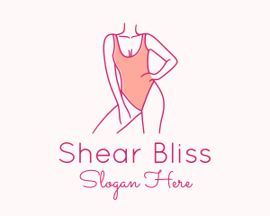 Woman Swimsuit Model logo design