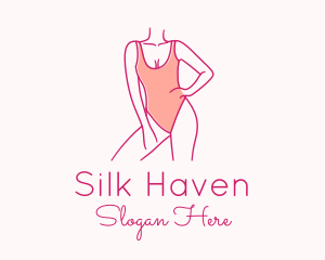 Woman Swimsuit Model logo design