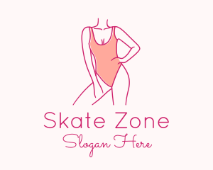 Woman Swimsuit Model logo design