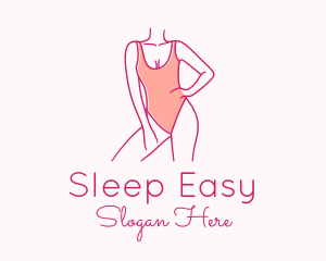 Woman Swimsuit Model logo design